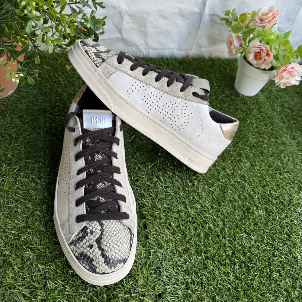 P448 women’s sneakers Black and White Sneakers size 38 US 8 - Picture 3 of 11